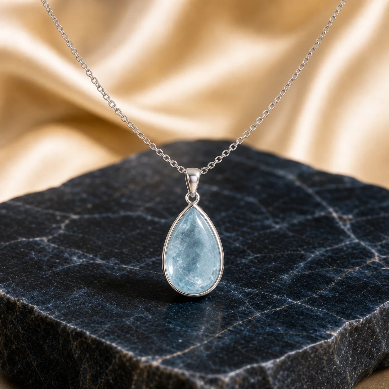 Aquamarine Pendant Necklace