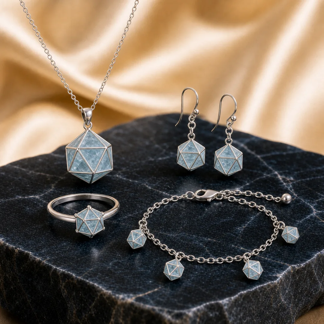 D20 Dice Jewelry Gift Set